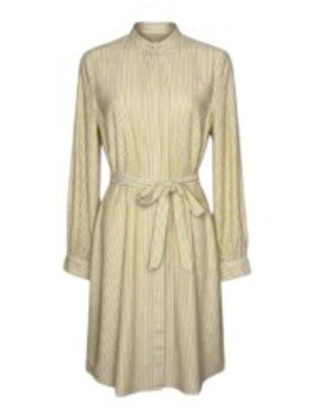 Calvin Klein Striped Long-Sleeve Shirt Dress 12